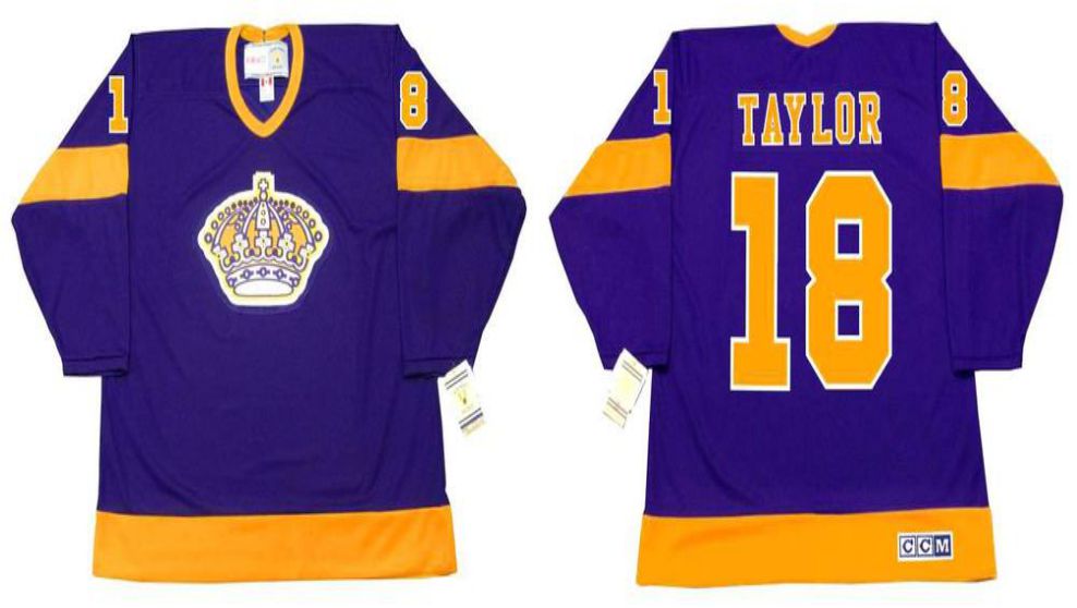 2019 Men Los Angeles Kings #18 Taylor Purple CCM NHL jerseys
